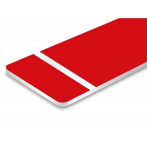 Lamina de ABS doble color Rojo/Blanco para grabado en Laser