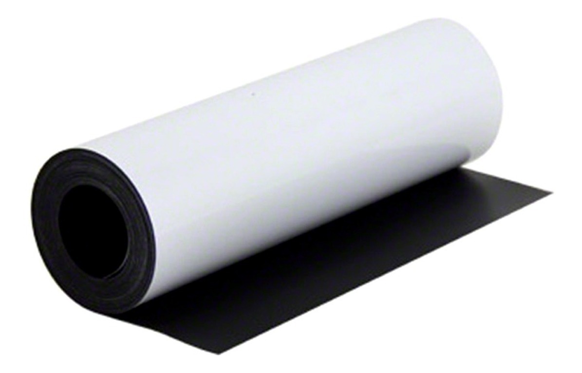 Rollo de lámina magnética, respaldo adhesivo, láminas magnéticas  autoadhesivas, imán flexible, rollo de lámina magnética 0,6 mm 1 m -   España